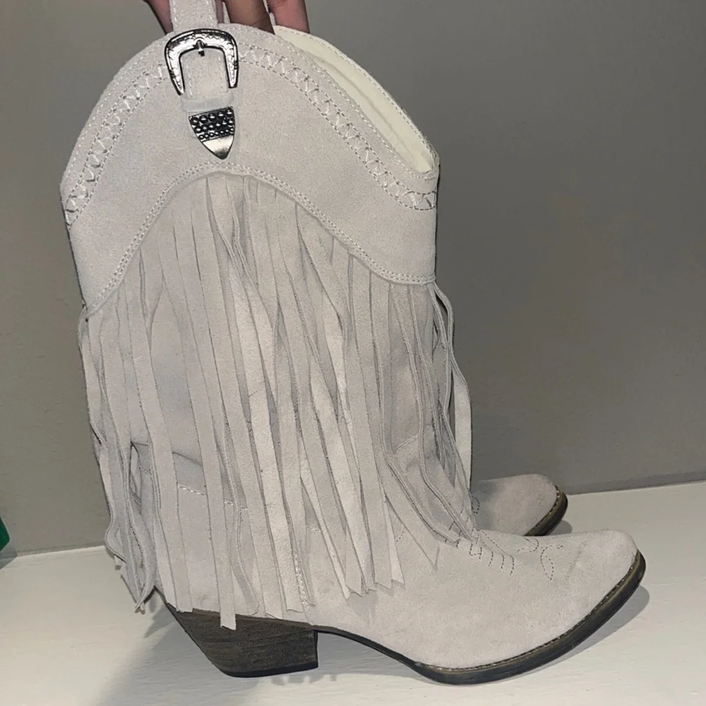 Beige Western Boots - Picture 1 of 5